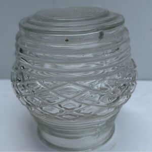 VTG. Exterior jelly jar porch light transparent clear replacement globe EUC